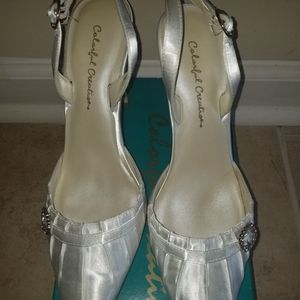 Slingback White Heels